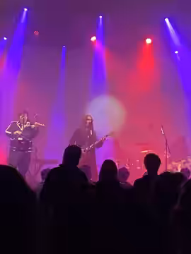 Themes &amp; Variations Tour 2026 show at the Astor Theatre, Perth From left to right: Paul Cartwright, Bear McCreary, Gene Hoglan, Pete Griffin.