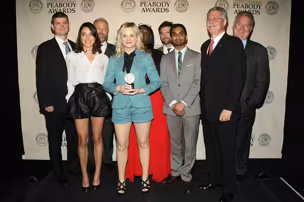 PHOTO CREDIT: ANDERS KRUSBERG / PEABODY AWARDS Mike Schur, Aubrey Plaza, Nick Offerman, Retta, Amy Poehler, Adam Scott, Aziz Ansari and Jim O'Heir 71st Annual P (2012)