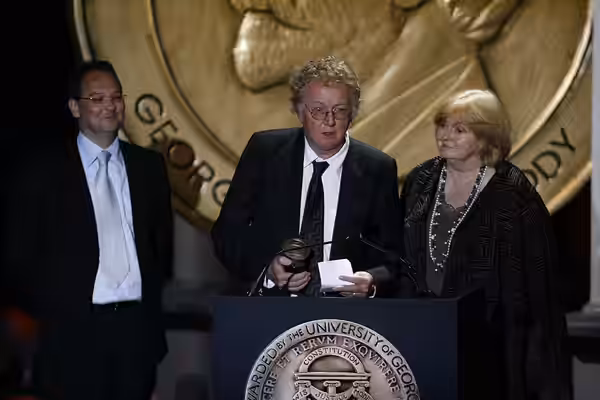 Barney Reisz, Nigel Williams, and Suzan Harrison accept the Peabody Award for Elizabeth I, 66th Annual Peabody Awards Luncheon, Waldorf=Astoria Hotel, New York, (2007)