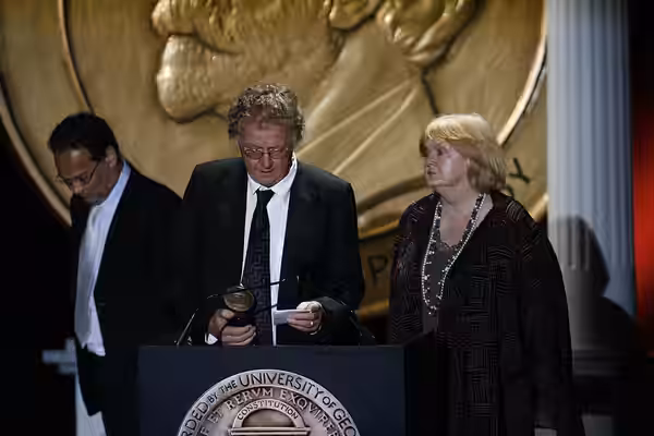 Barney Reisz, Nigel Williams, and Suzan Harrison accept the Peabody Award for Elizabeth I, 66th Annual Peabody Awards Luncheon, Waldorf=Astoria Hotel, New York, (2007)