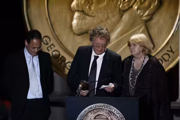 Barney Reisz, Nigel Williams, and Suzan Harrison accept the Peabody Award for Elizabeth I, 66th Annual Peabody Awards Luncheon, Waldorf=Astoria Hotel, New York, (2007)