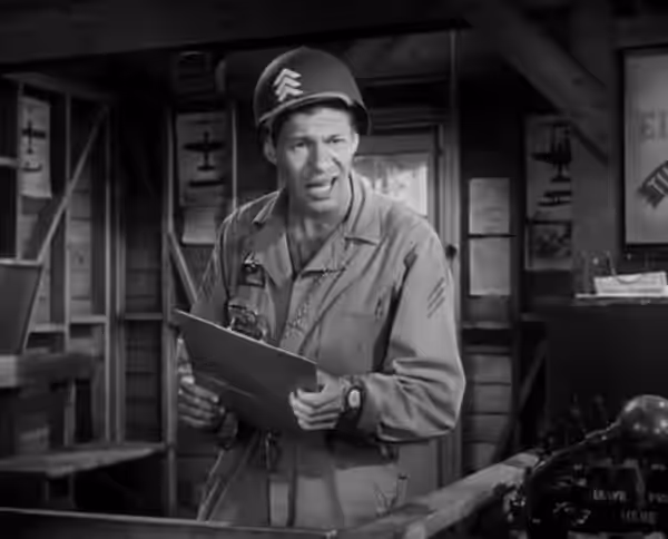 Mike Kellin in American film At War with the Army (1950)