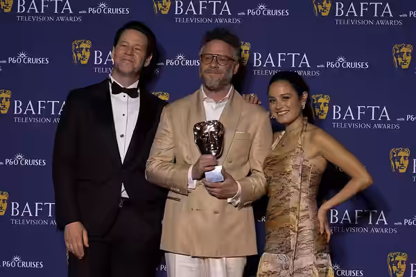 Cast of The Studio winning International at BAFTA TV Awards May 26 (2026)