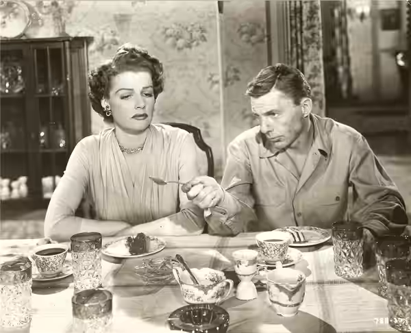 Promotion photo from Stella (1950) featuring Ann Sheridan and David Wayne