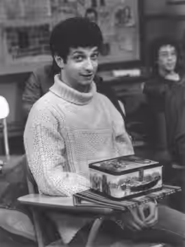 Publicity photo of American actor Ron Palillo promoting his role on the ABC television series Welcome Back, Kotter.