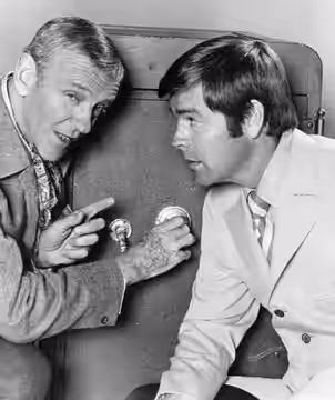 Publicity photo of Fred Astaire and Robert Wagner from It Takes a Thief.