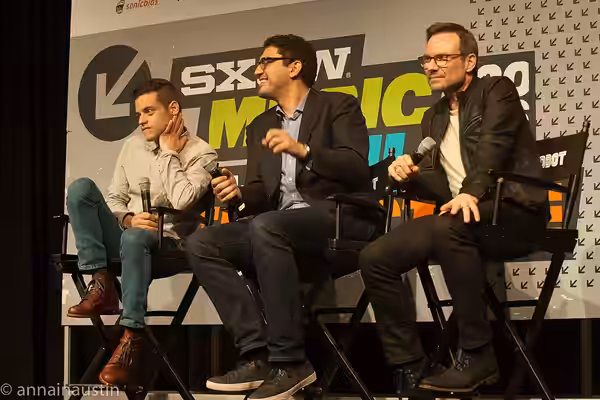 A panel on Coding on Camera: MR. ROBOT and Authenticity on TV for the television series Mr. Robot at the South by Southwest festival on March 13, 2016, featurin