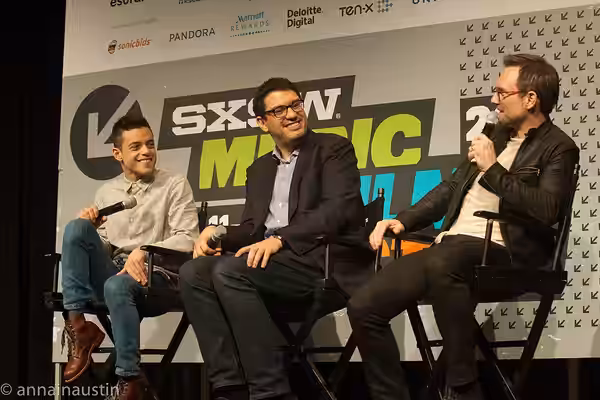 A panel on Coding on Camera: MR. ROBOT and Authenticity on TV for the television series Mr. Robot at the South by Southwest festival on March 13, 2016, featurin