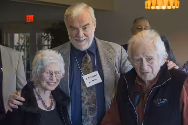 Barbara Wasserman, Mike Lennon, and Norman Mailer at the Conference of the Norman Mailer Society in 2006, Provincetown, MA. Photo by Donna Lennon.