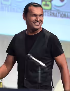 Adam Beach at the 2015 San Diego Comic Con International in San Diego, California.