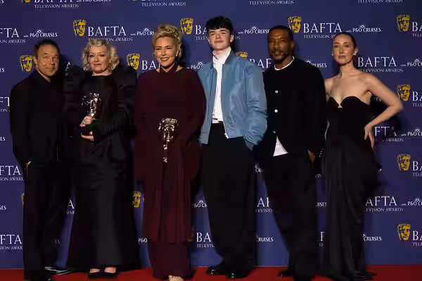 Pictured from Left - Stephen Graham, Christine Tremarco, Hannah Walters, Owen Cooper, Ashley Walters, Erin Doherty (2026)