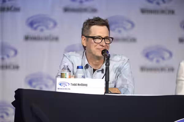 Todd Helbing speaking at the 2022 WonderCon, for "Superman &amp; Lois", at the Anaheim Convention Center in Anaheim, California. Please attribute to Gage Skidmo