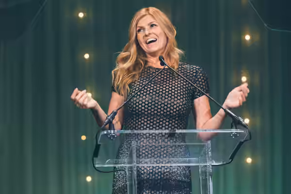 Connie Britton, recipient of the Ally for Equality Award, speaks at the 2016 Black Tie Dinner.