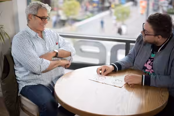 Magician Kyle Marlett performing for Michael Nouri from the NCIS on Pop's Don't Blink (2016)