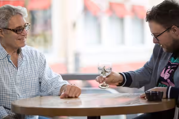 Magician Kyle Marlett performing for Michael Nouri from the NCIS on Pop's Don't Blink (2016)
