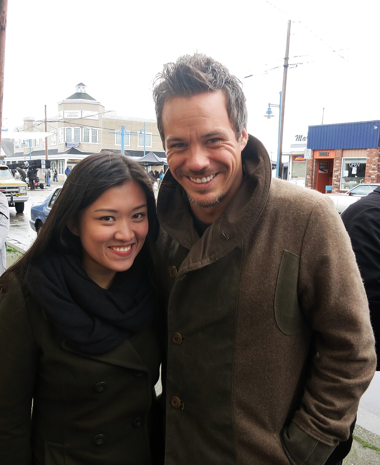 Michael Raymond-James and fan (2015)