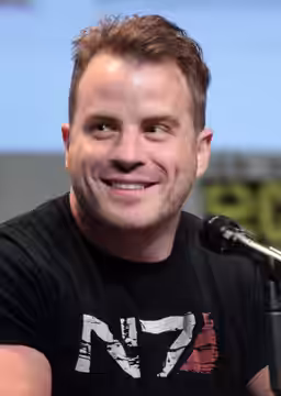 Rob Kazinsky speaking at the 2015 San Diego Comic Con International, for "Entertainment Weekly: Brave New Warriors", at the San Diego Convention Center in San D