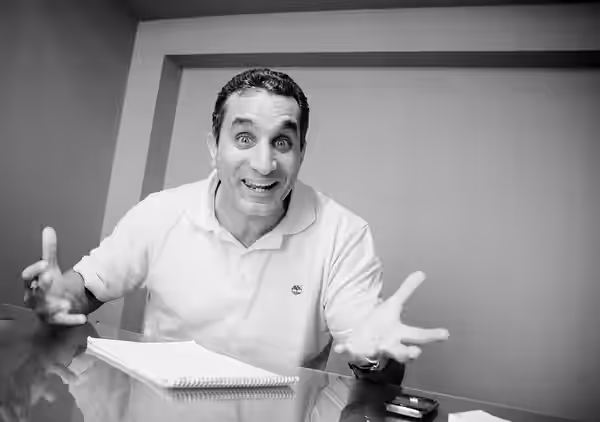 Comedian Bassem Youssef in his office in Mohandessin, Egypt. (2011)