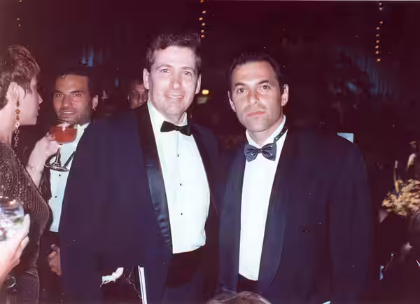 Ken Lillig with Ken Olin at the Governor's Ball held immediately after the 1990 Emmy Awards 9/16/90 - Permission granted to copy, publish, broadcast or post but
