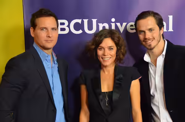 Peter Facinelli, Anna Friel &amp; Jake Robinson at the 2015 Television Critics Association’s Press Tour (TCA2015) for the NBC Universal TV show announcements, i