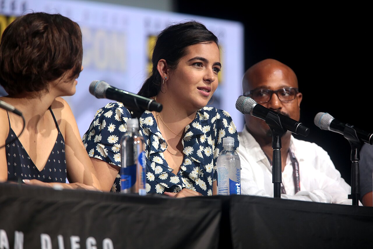 Alanna Masterson and Seth Gilliam speaking at the 2017 San Diego Comic Con International, for "The Walking Dead", at the San Diego Convention Center in San Dieg