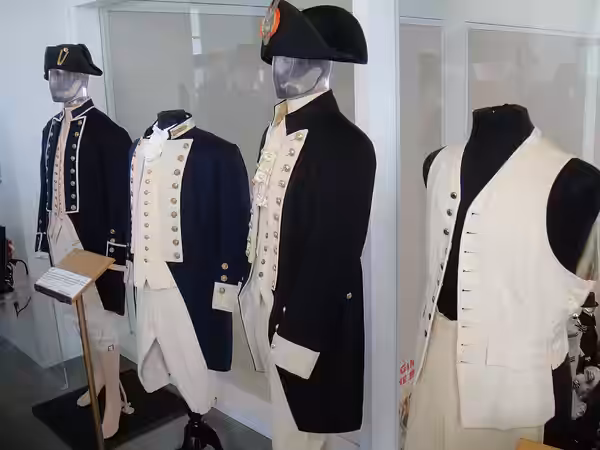 Marlon Brando, Trevor Howard, Charles Laughton, and Clark Gable costumes from "Mutiny on the Bounty" at the Debbie Reynolds Auction Breaks Up Historic Hollywood (2011)
