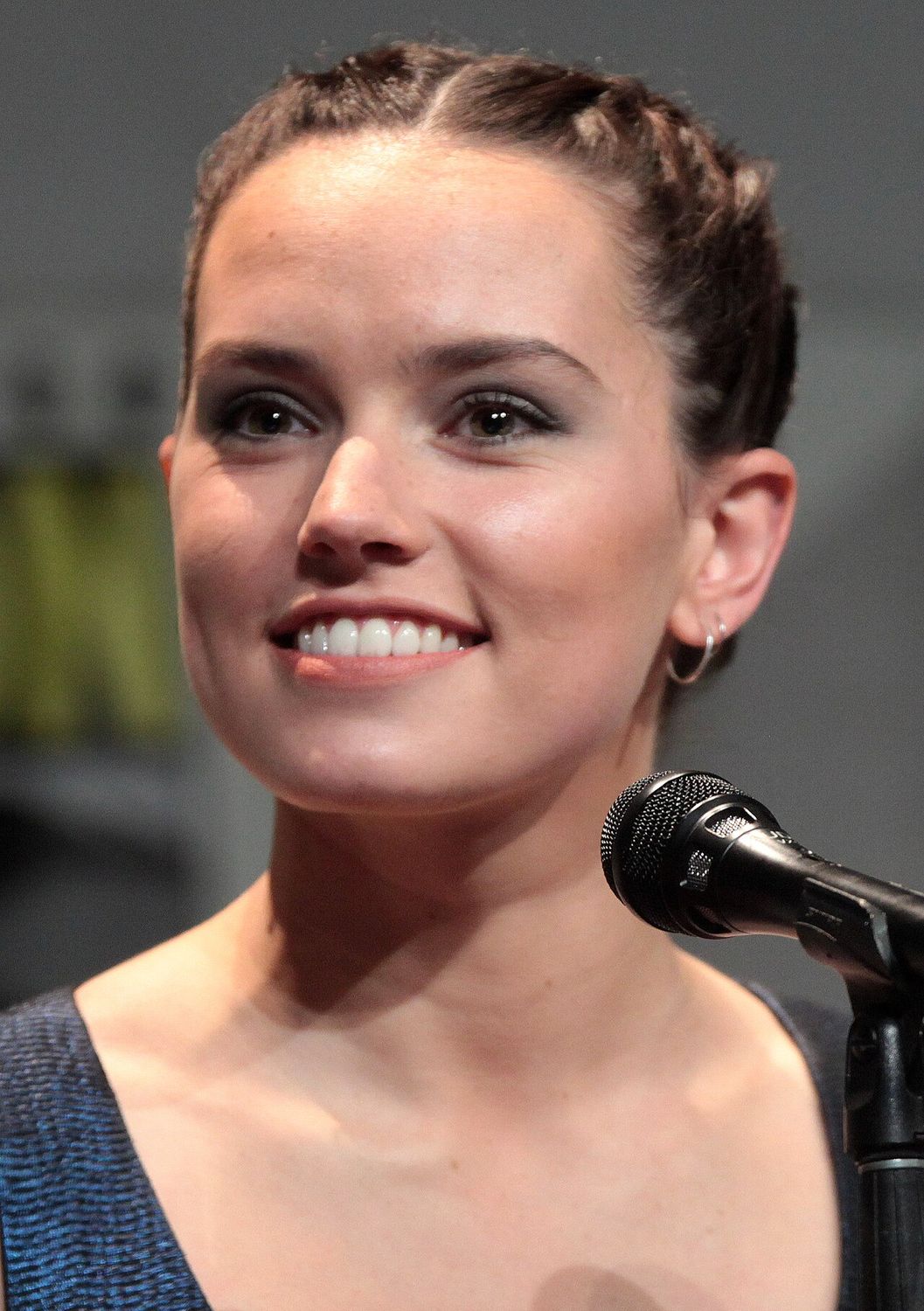 Daisy Ridley at the 2015 San Diego Comic Con International in San Diego, California.