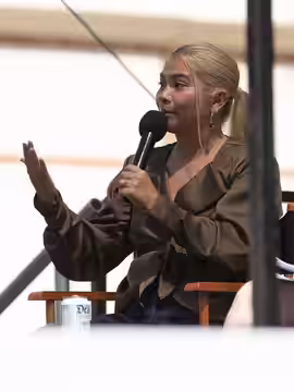 Hayley Kiyoko, author, at Los Angeles Times Festival of Books 2026 in Los Angeles, California