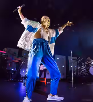 Hayley Kiyoko performing at Emo's in Austin, Texas on May 7, 2018.