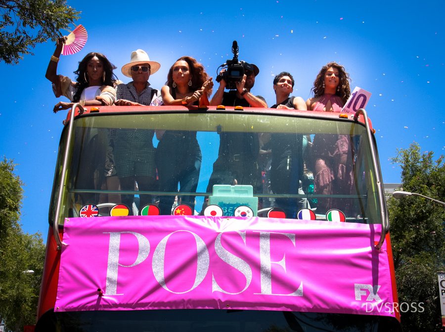 Stars from the show "Pose" at Los Angeles Pride Parade (2018)