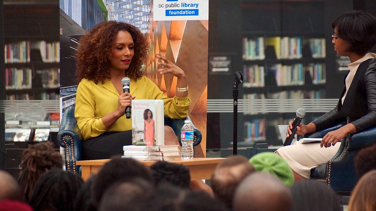 Bestselling author of "Redefining Realness" Janet Mock fills the the Martin Luther King, Jr. library in downtown Washington, DC USA (2014)