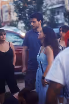 Alia Azamat Ashkenazi and Francois Arnaud on set of Esther's Choice (2019)