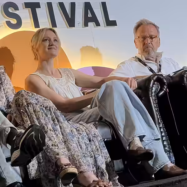 ATX TV Festival - Halt and Catch Fire - 10 Years Anniversary Panel - (L-R) Kerry Bishé, Mark Johnson © 2024 by Evan D. Caffee is licensed under CC BY-SA 4.0. To
