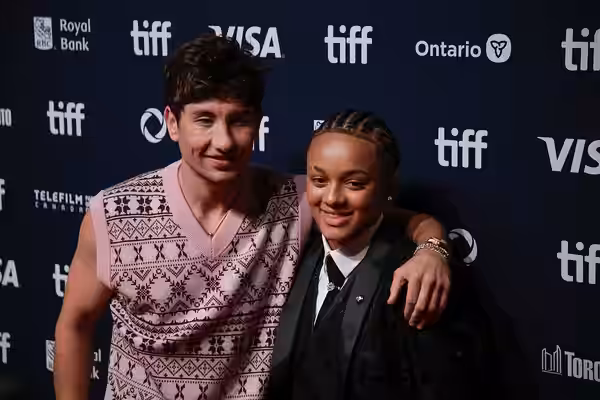 Barry Keoghan and Nykiya Adams, actors, at the 2024 Toronto International Film Festival (TIFF) for the movie Bird.