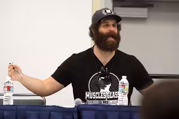 Harley Morenstein speaking at VidCon 2012 at the Anaheim Convention Center in Anaheim, California. Please attribute to Gage Skidmore if used elsewhere.