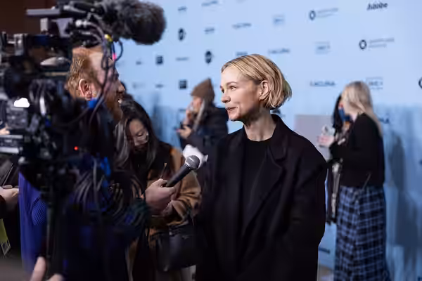 Carey Mulligan at the 2025 Sundance Film Festival premiere of "Ballad of Wallis Island"