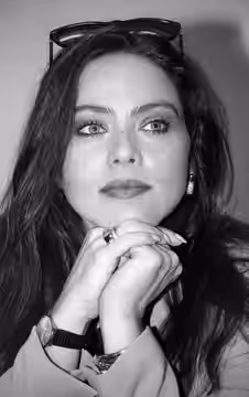 Italian actress Ornella Muti during her visit in Moscow, October 1995