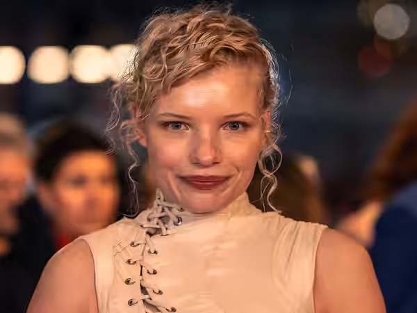 Luisa-Céline Gaffron on the red carpet at the 2025 Berlin International Film Festival