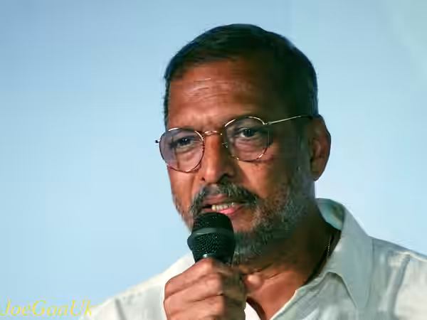 Nana Patekar with Sachin Chatte at IFFI Next Gen Bioscope village, Goa, India (2017)