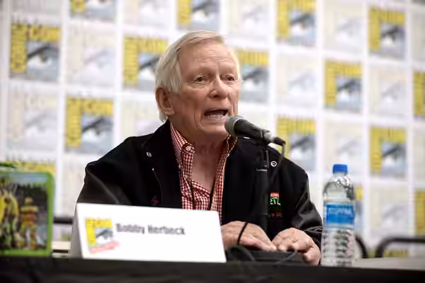 Bobby Herbeck speaking at the 2021 San Diego Comic Con Special Edition, for "TMNT from Comic Book to Big Screen: Looking Back and Looking Forward", at the San D