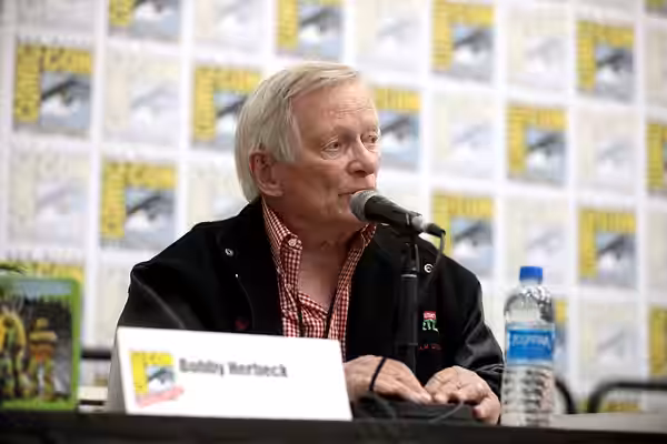 Bobby Herbeck speaking at the 2021 San Diego Comic Con Special Edition, for "TMNT from Comic Book to Big Screen: Looking Back and Looking Forward", at the San D
