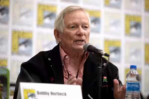 Bobby Herbeck speaking at the 2021 San Diego Comic Con Special Edition, for "TMNT from Comic Book to Big Screen: Looking Back and Looking Forward", at the San D