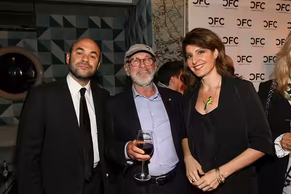 Ian Gomez, Norman Jewison and Nia Vardalos at a Canadian Film Centre &amp; Variety-hosted reception for the Telefilm Canada Features Comedy Lab. To learn more a (2012)