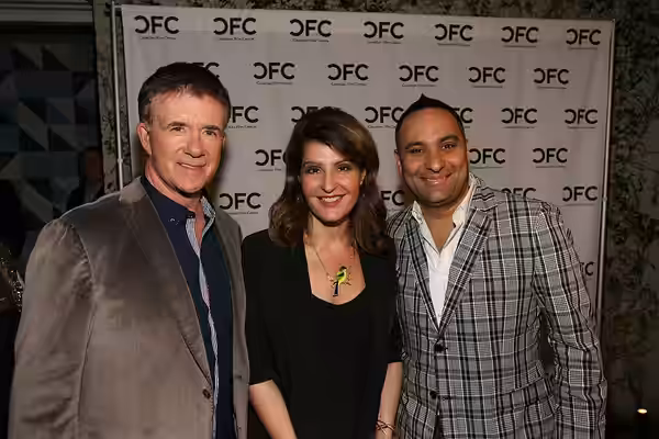 Alan Thicke, Nia Vardalos, and Russell Peters at a Canadian Film Centre &amp; Variety-hosted reception for the Telefilm Canada Features Comedy Lab. To learn mor (2012)