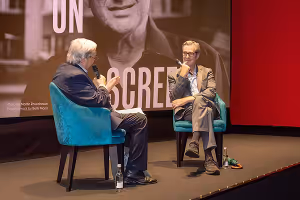 Critic and Pinter biographer Michael Billington with actor Rupert Everett at the Chiswick Cinema for a screening of The Comfort of Strangers. Part of the April- (2024)