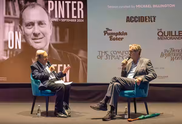 Critic and Pinter biographer Michael Billington and actor Rupert Everett at the Chiswick Cinema for a screening of The Comfort of Strangers. Part of the April-S (2024)