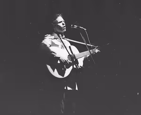 Country Joe McDonald performing at Kralingen Music Festival 1970