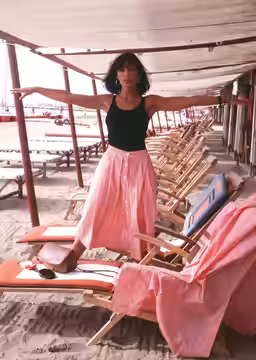 Marie Laforêt alla Mostra del cinema di Venezia del 1985