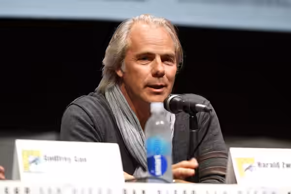 Harald Zwart speaking at the 2013 San Diego Comic-Con International, for The Mortal Instruments: City of Bones, at the San Diego Convention Center in San Diego,