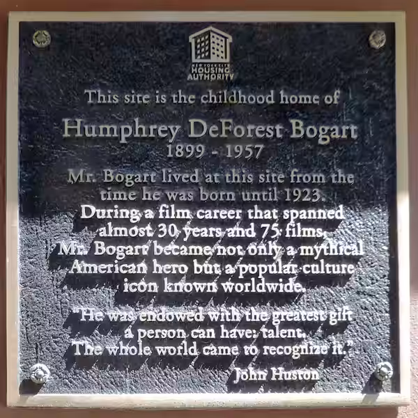 Looking north at birthplace plaque. Drat; how did I miss getting a pic of the building?